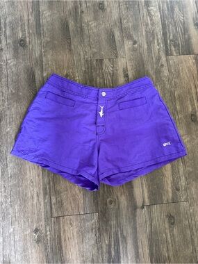 Vintage Uzzi Amphibious High-Waist Swim Shorts in Purple